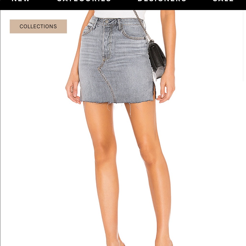 New!! Grlfrnd Grey Denim Skirt